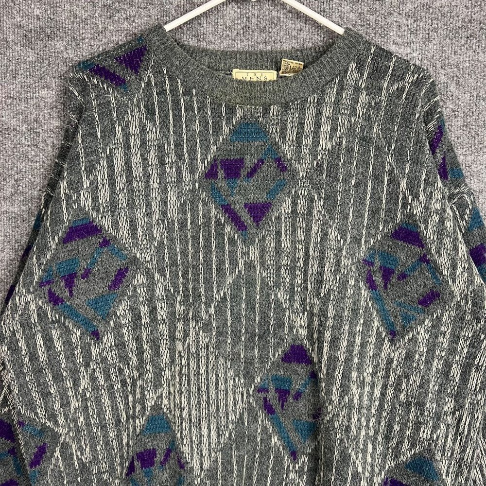 The Mens Store At Sears Aztec Geometric Sweater Pullover MultiColor XL - Picture 3 of 7